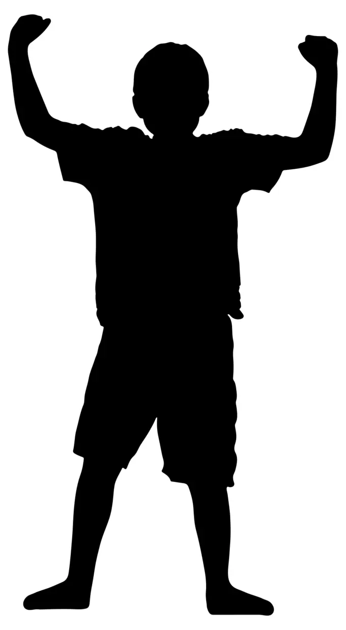 Victory Boy Silhouette