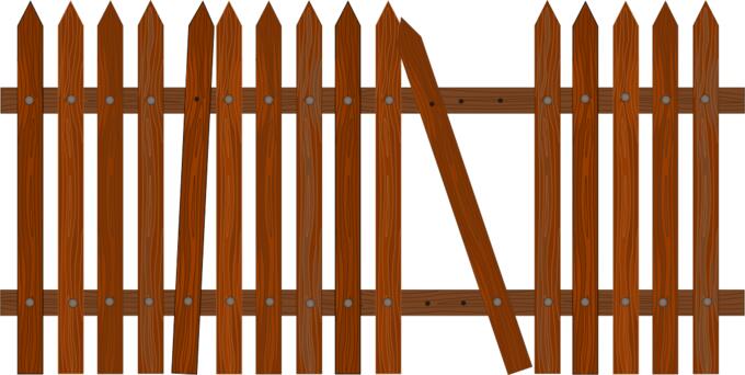 Broken picket fence