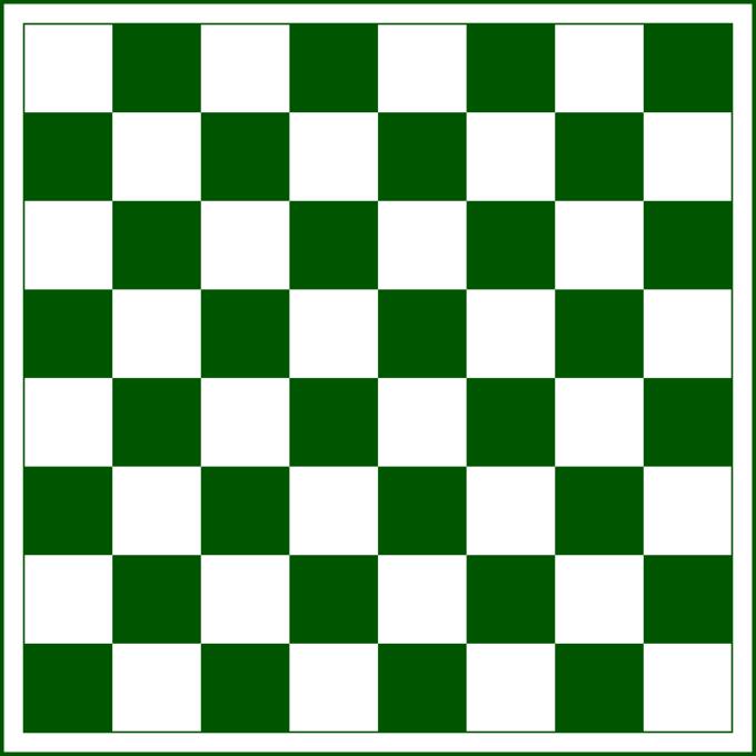 Green chessboard