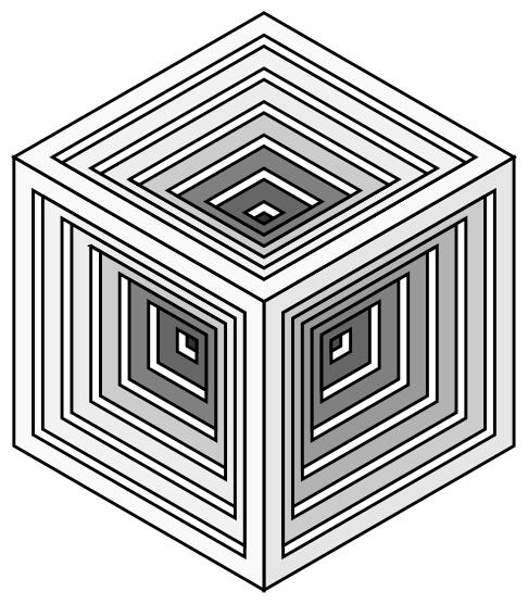 Engraved cube