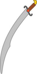 Cartoon scimitar