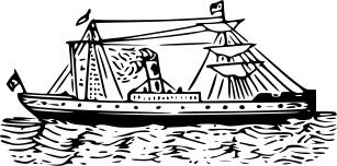 Steamboat on the river
