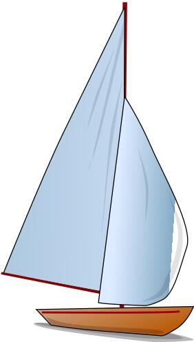 Comic sailboat