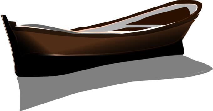 Boat with reflection