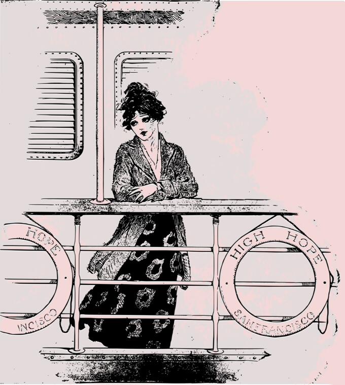 Lady on boat