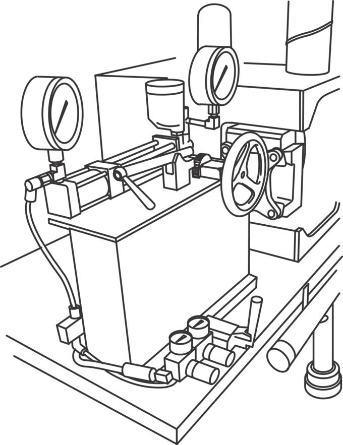 Machine with guages