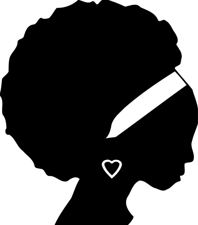Silhouette of black woman