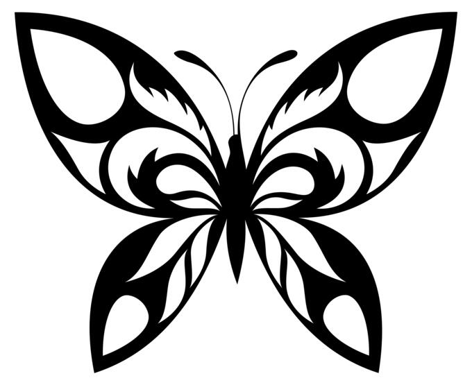 Tribal Butterfly Silhouette