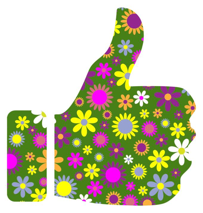 Floral thumbs up