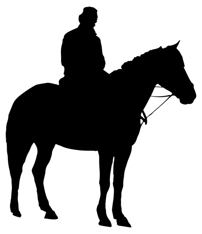 Man On Horseback Silhouette