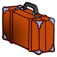 Leather suitcase