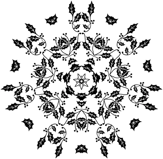 Abstract floral silhouette