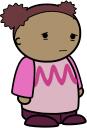 Girl with sad face