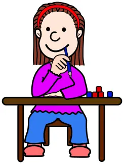 Female student in school