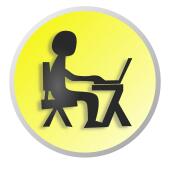 Working with laptop