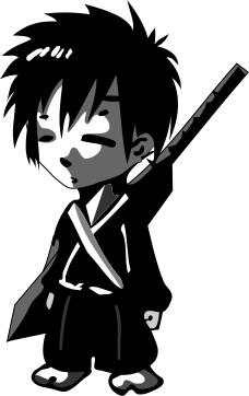 Cartoon samurai