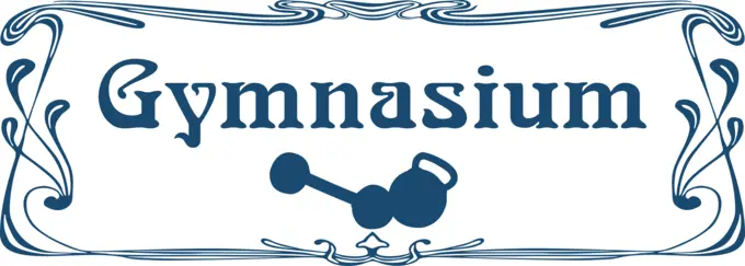 ''Gymnasium'' door sign