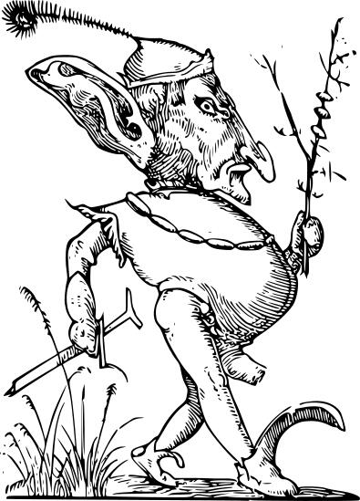 Bizarre creature with big ears