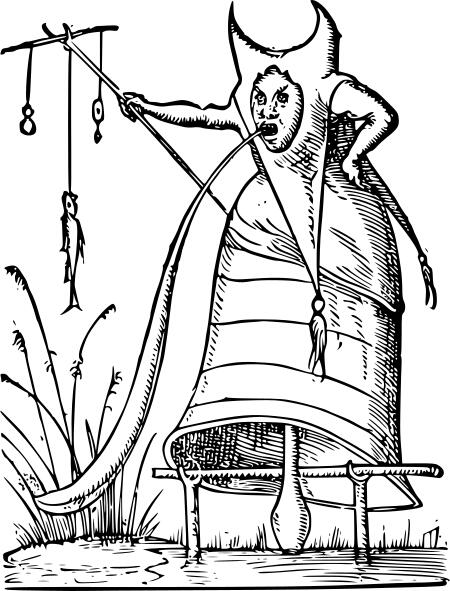 Creature with long tongue