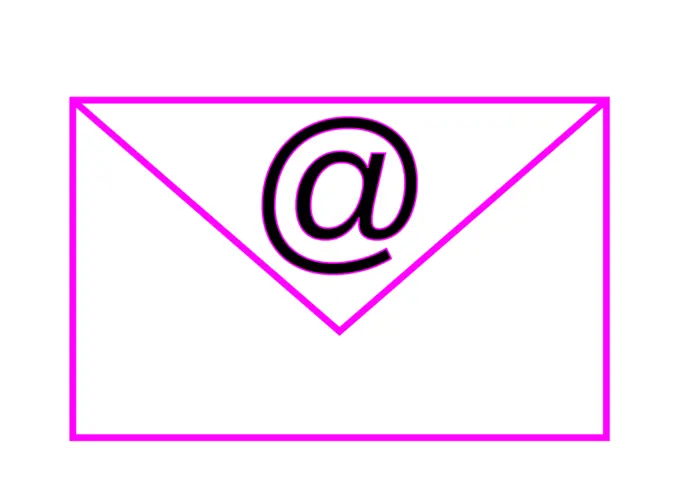 Pink e-mail sign