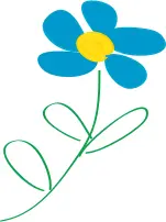 Flower with blue petals