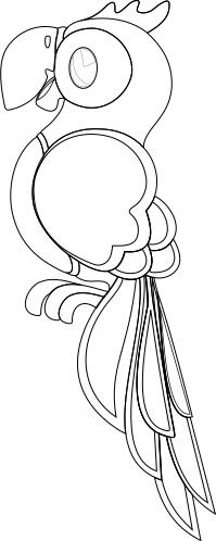 Parrot for coloring book