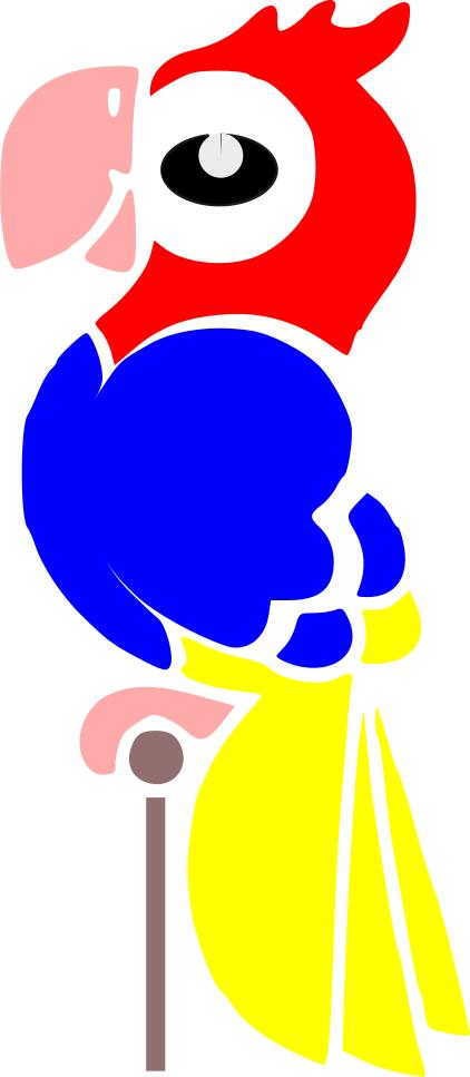 Cartoon image of a macaw