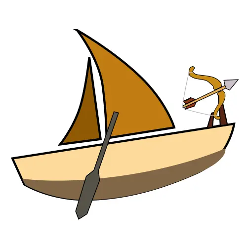 A brown boat