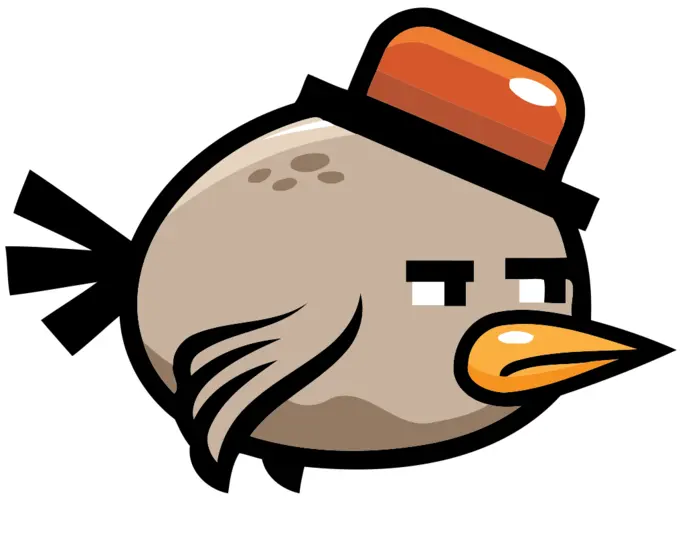 A bird with a red hat