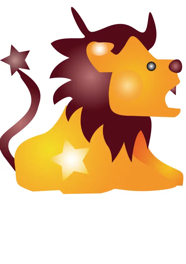 Cartoon lion vector