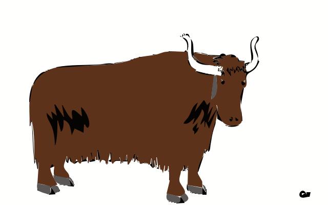 Vector image of a bison