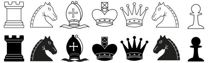Chess pieces vector