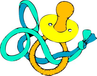 Vector image of baby dummy