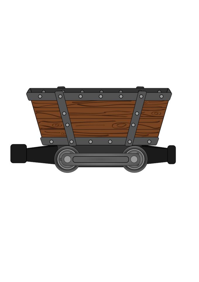 Mining car vector