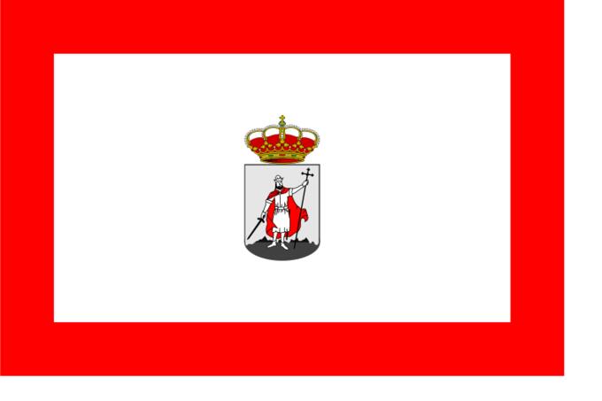 City flag of Gijon vector illustration