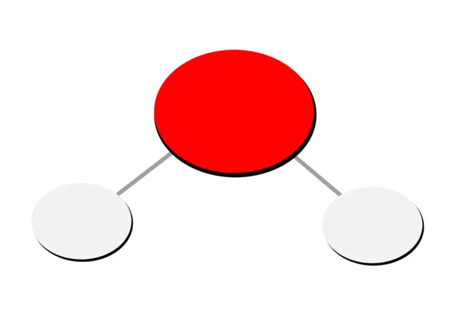 Water molecule H2O vector drawing