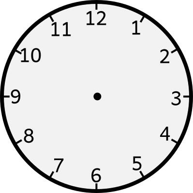 Vector graphics of wall clock with numbers