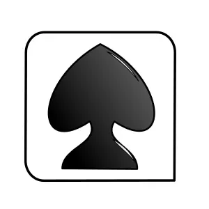 Playing card spade vector sign