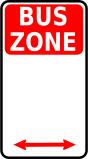 Bus zone traffic roadsign vector image