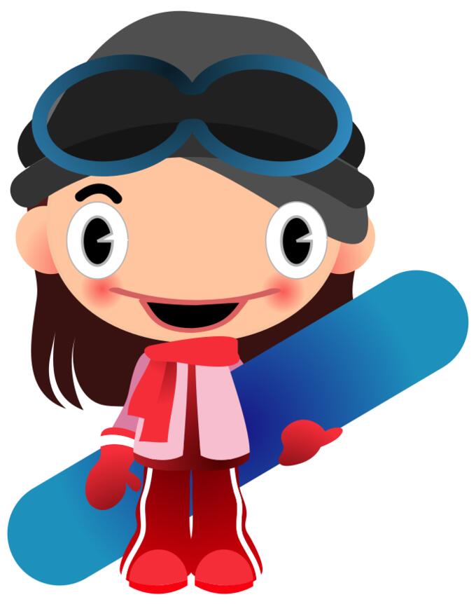 Cartoon vector drawing of female