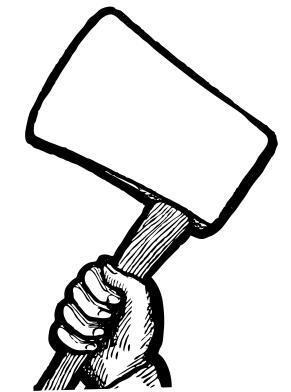 Hand with hatchet