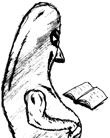 Monster with a book