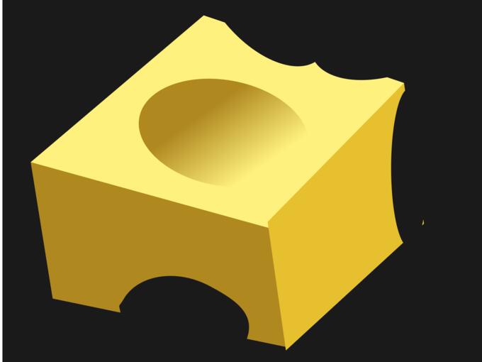 Vector illustration of piece of cheese