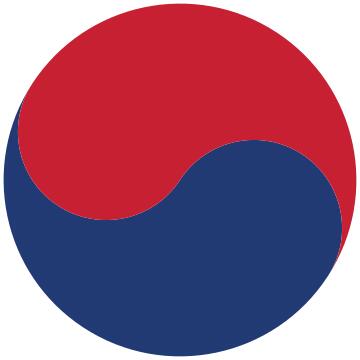 Korean Taeguk symbol vector clip art