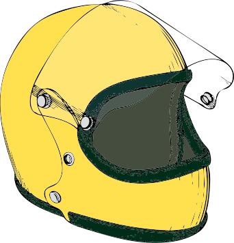 Motorcycle racing helmet vector icon