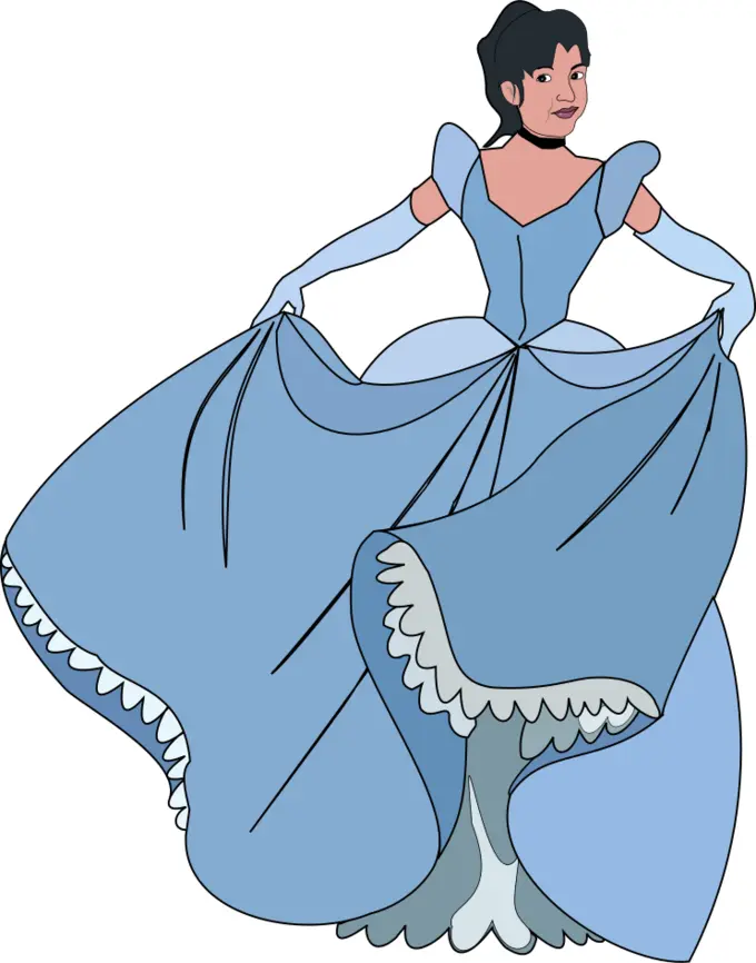 Woman in a ball gown