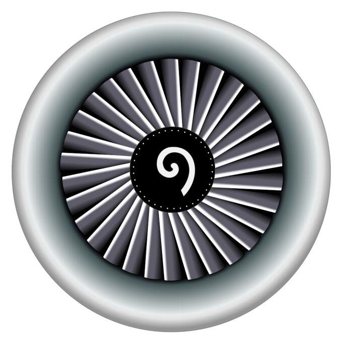 An airplane engine vector