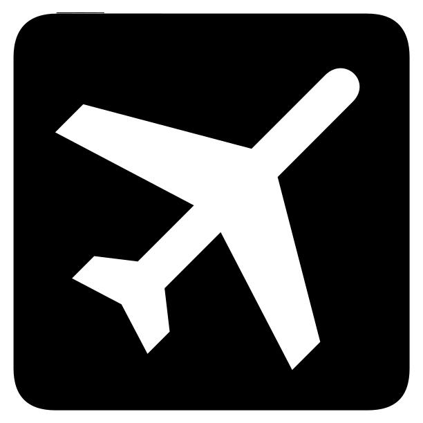 Black and white airplane take off
