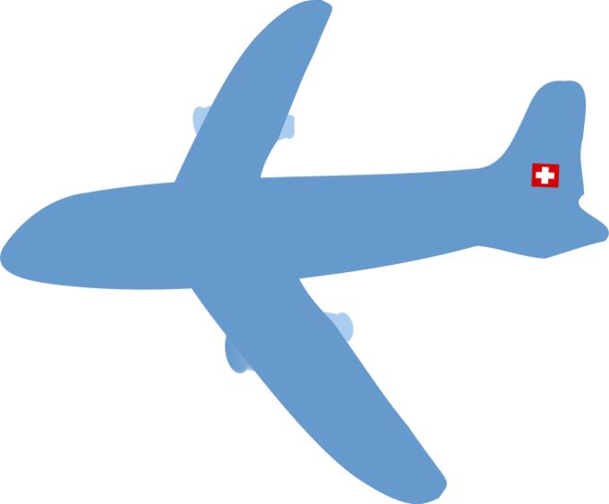 Swiss airplane vector