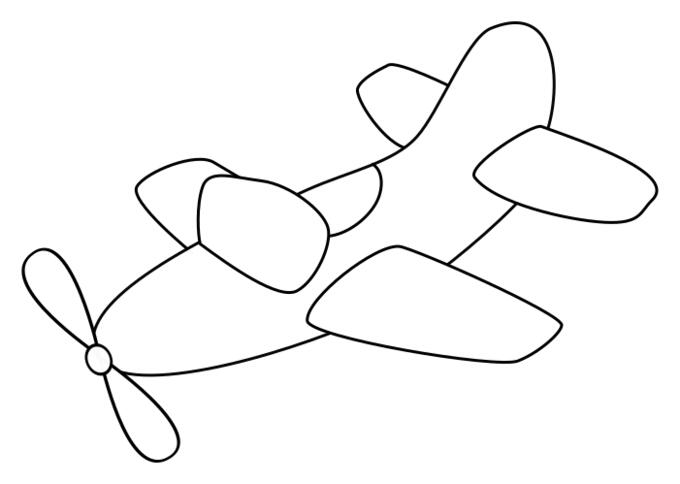 Cartoon propeller airplane